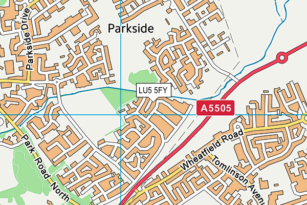 LU5 5FY map - OS VectorMap District (Ordnance Survey) LU5 5FY map - OS VectorMap District (Ordnance Survey)
