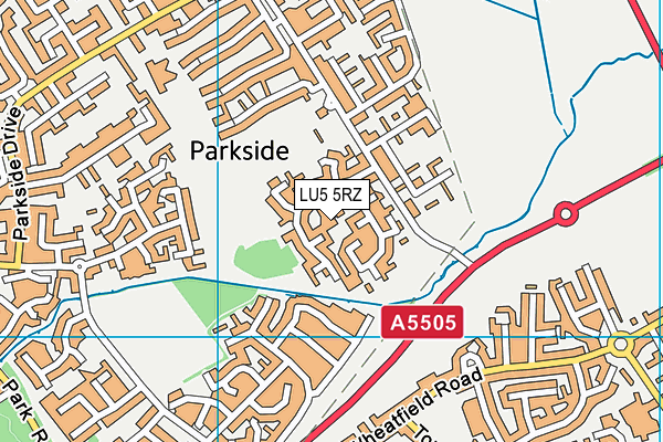 LU5 5RZ map - OS VectorMap District (Ordnance Survey) LU5 5RZ map - OS VectorMap District (Ordnance Survey)