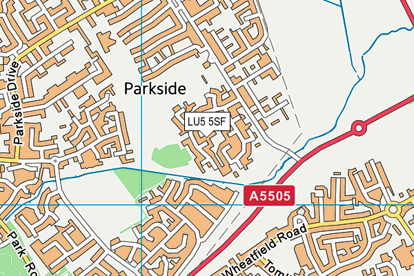 LU5 5SF map - OS VectorMap District (Ordnance Survey)