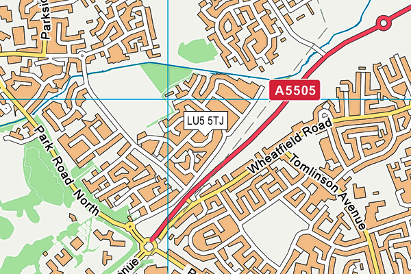 LU5 5TJ map - OS VectorMap District (Ordnance Survey) LU5 5TJ map - OS VectorMap District (Ordnance Survey)
