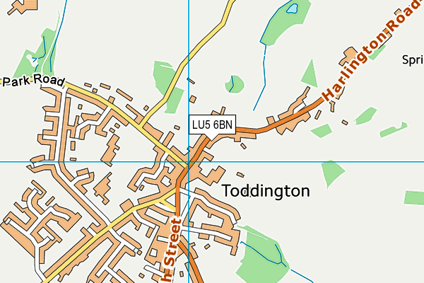 LU5 6BN map - OS VectorMap District (Ordnance Survey)