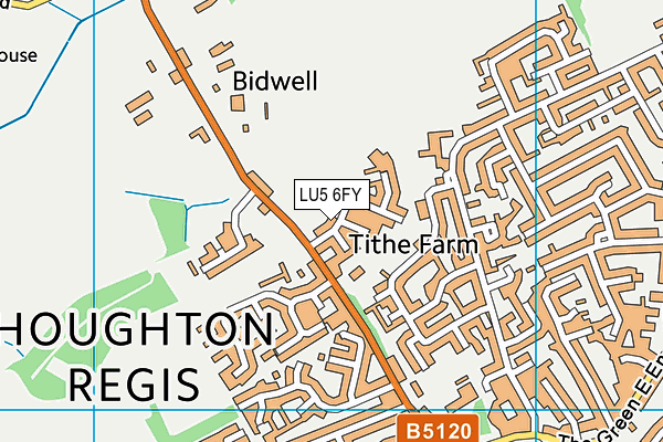 LU5 6FY map - OS VectorMap District (Ordnance Survey)