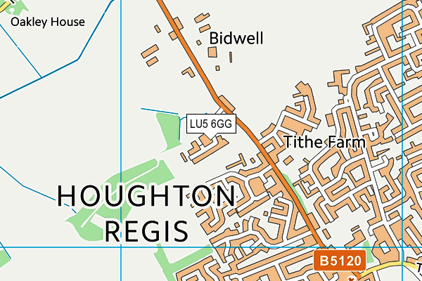 LU5 6GG map - OS VectorMap District (Ordnance Survey) LU5 6GG map - OS VectorMap District (Ordnance Survey)