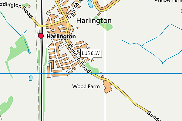 LU5 6LW map - OS VectorMap District (Ordnance Survey)