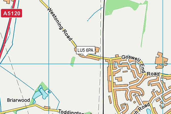 LU5 6PA map - OS VectorMap District (Ordnance Survey)