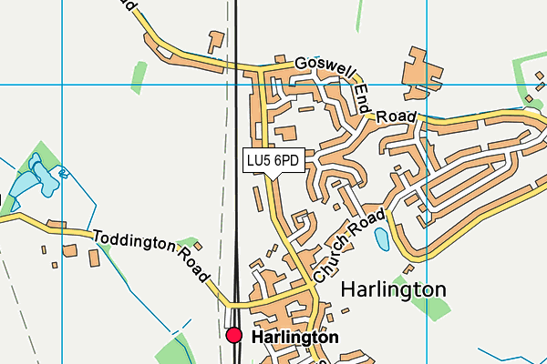 LU5 6PD map - OS VectorMap District (Ordnance Survey)