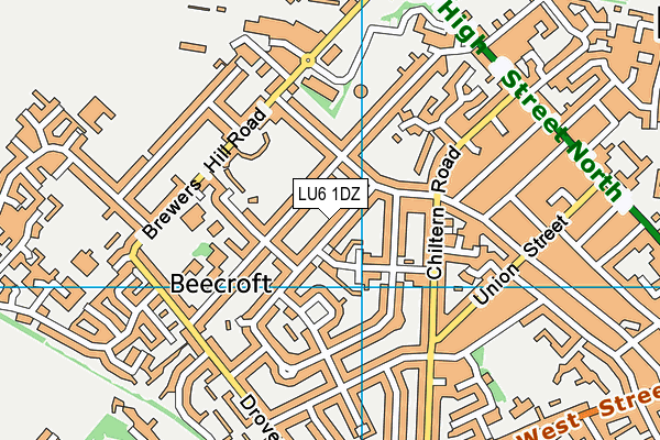 LU6 1DZ map - OS VectorMap District (Ordnance Survey) LU6 1DZ map - OS VectorMap District (Ordnance Survey)