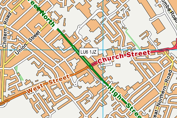 LU6 1JZ map - OS VectorMap District (Ordnance Survey) LU6 1JZ map - OS VectorMap District (Ordnance Survey)