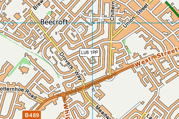 LU6 1PP map - OS VectorMap District (Ordnance Survey)