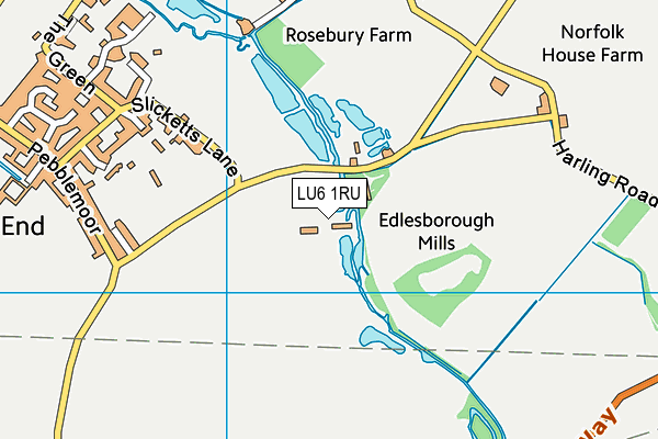 LU6 1RU map - OS VectorMap District (Ordnance Survey) LU6 1RU map - OS VectorMap District (Ordnance Survey)