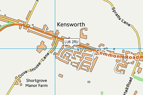 LU6 2RU map - OS VectorMap District (Ordnance Survey) LU6 2RU map - OS VectorMap District (Ordnance Survey)