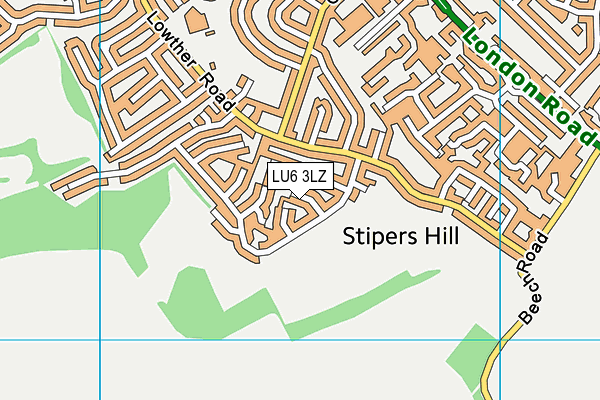 LU6 3LZ map - OS VectorMap District (Ordnance Survey) LU6 3LZ map - OS VectorMap District (Ordnance Survey)