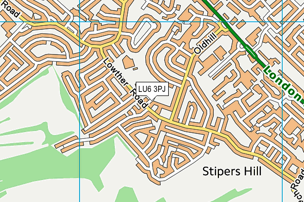 LU6 3PJ map - OS VectorMap District (Ordnance Survey) LU6 3PJ map - OS VectorMap District (Ordnance Survey)