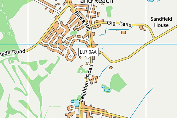 LU7 0AA map - OS VectorMap District (Ordnance Survey) LU7 0AA map - OS VectorMap District (Ordnance Survey)