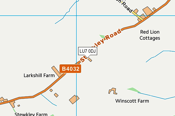 LU7 0DJ map - OS VectorMap District (Ordnance Survey)