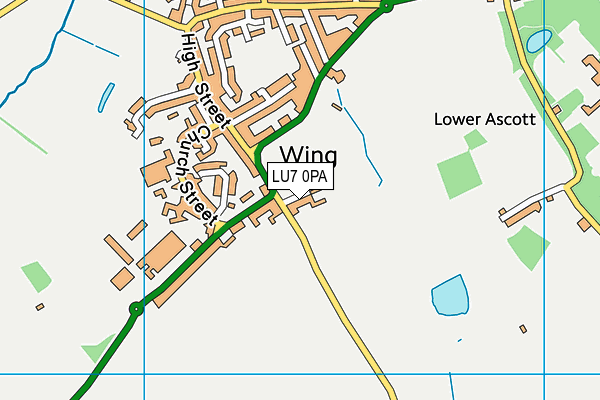 LU7 0PA map - OS VectorMap District (Ordnance Survey)