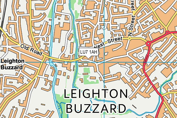LU7 1AH map - OS VectorMap District (Ordnance Survey) LU7 1AH map - OS VectorMap District (Ordnance Survey)