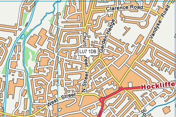 LU7 1DB map - OS VectorMap District (Ordnance Survey) LU7 1DB map - OS VectorMap District (Ordnance Survey)
