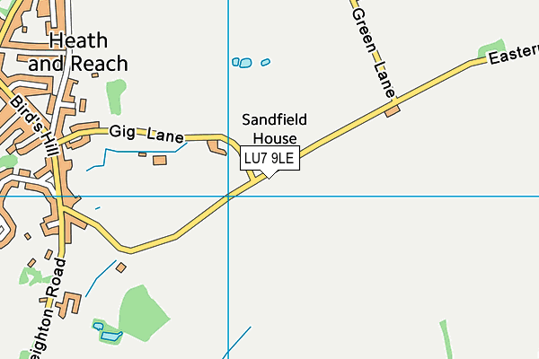 LU7 9LE map - OS VectorMap District (Ordnance Survey)