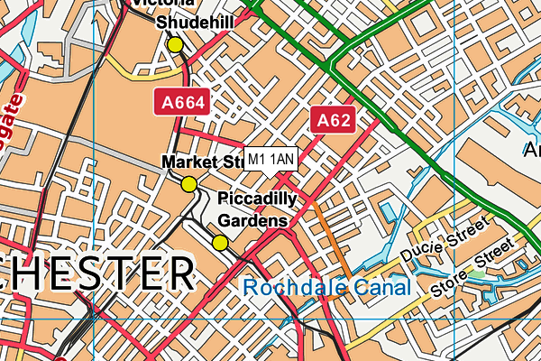M1 1AN map - OS VectorMap District (Ordnance Survey) M1 1AN map - OS VectorMap District (Ordnance Survey)