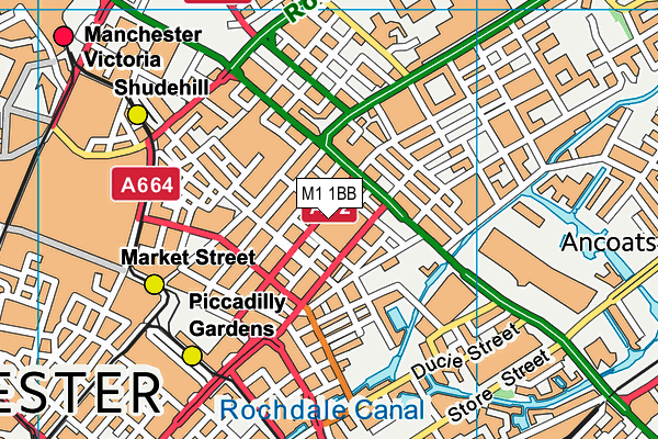 M1 1BB map - OS VectorMap District (Ordnance Survey) M1 1BB map - OS VectorMap District (Ordnance Survey)