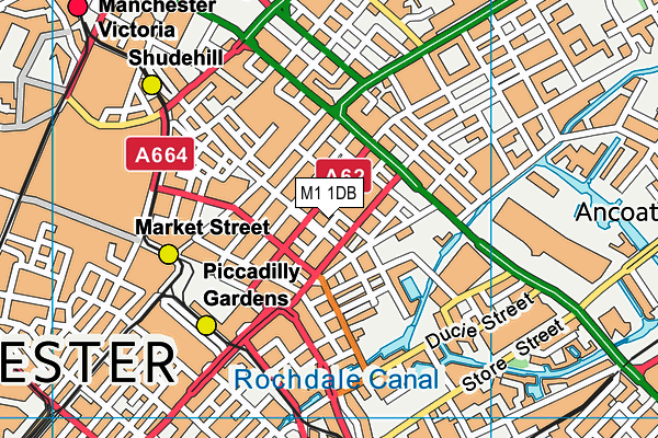 M1 1DB map - OS VectorMap District (Ordnance Survey) M1 1DB map - OS VectorMap District (Ordnance Survey)