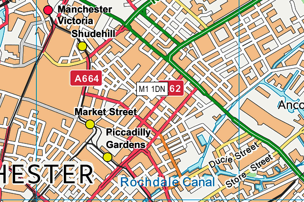 M1 1DN map - OS VectorMap District (Ordnance Survey) M1 1DN map - OS VectorMap District (Ordnance Survey)