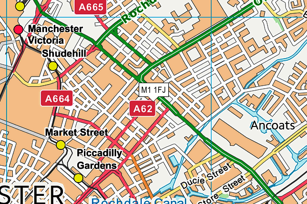 M1 1FJ map - OS VectorMap District (Ordnance Survey) M1 1FJ map - OS VectorMap District (Ordnance Survey)