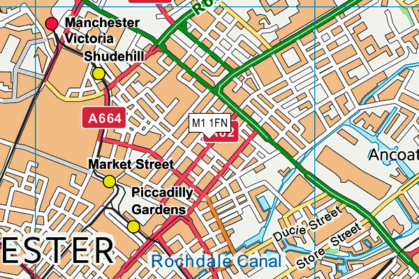 M1 1FN map - OS VectorMap District (Ordnance Survey) M1 1FN map - OS VectorMap District (Ordnance Survey)