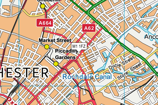 M1 1FZ map - OS VectorMap District (Ordnance Survey) M1 1FZ map - OS VectorMap District (Ordnance Survey)
