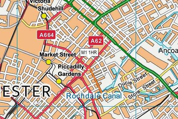 M1 1HR map - OS VectorMap District (Ordnance Survey) M1 1HR map - OS VectorMap District (Ordnance Survey)