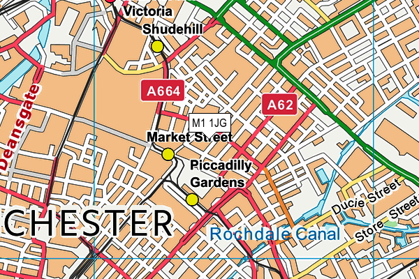 M1 1JG map - OS VectorMap District (Ordnance Survey) M1 1JG map - OS VectorMap District (Ordnance Survey)