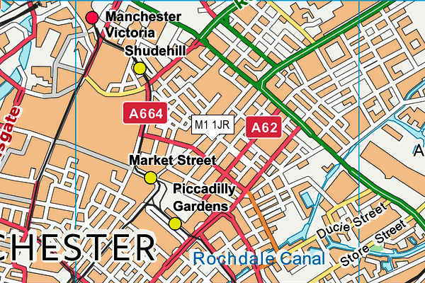 M1 1JR map - OS VectorMap District (Ordnance Survey) M1 1JR map - OS VectorMap District (Ordnance Survey)