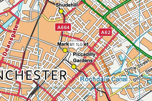 M1 1LG map - OS VectorMap District (Ordnance Survey) M1 1LG map - OS VectorMap District (Ordnance Survey)