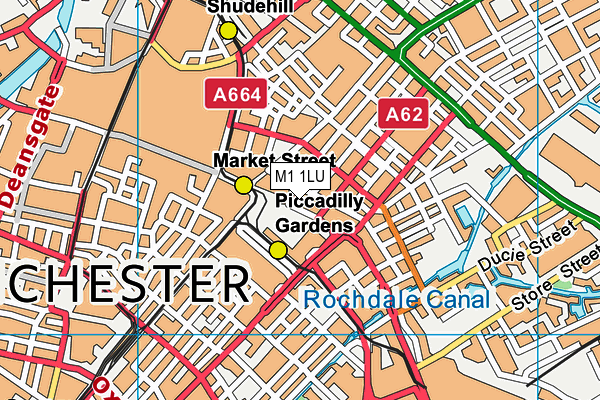 M1 1LU map - OS VectorMap District (Ordnance Survey) M1 1LU map - OS VectorMap District (Ordnance Survey)