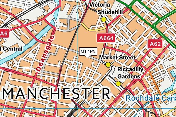 M1 1PN map - OS VectorMap District (Ordnance Survey) M1 1PN map - OS VectorMap District (Ordnance Survey)
