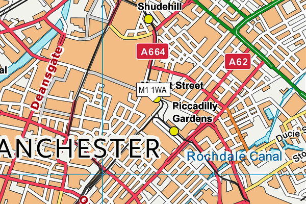 M1 1WA map - OS VectorMap District (Ordnance Survey) M1 1WA map - OS VectorMap District (Ordnance Survey)