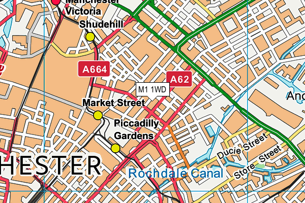 M1 1WD map - OS VectorMap District (Ordnance Survey) M1 1WD map - OS VectorMap District (Ordnance Survey)