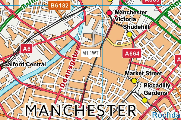 M1 1WT map - OS VectorMap District (Ordnance Survey) M1 1WT map - OS VectorMap District (Ordnance Survey)