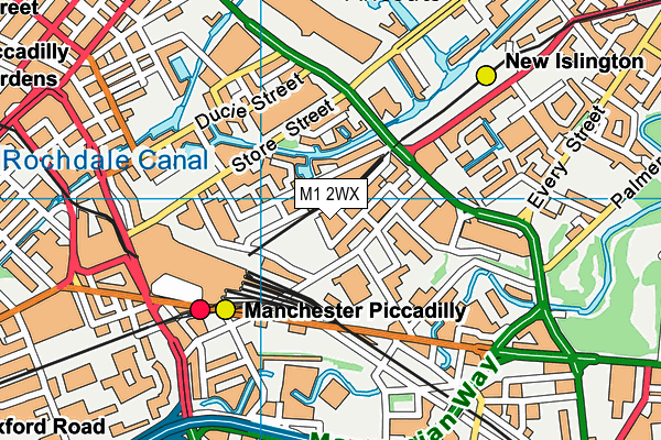M1 2WX map - OS VectorMap District (Ordnance Survey) M1 2WX map - OS VectorMap District (Ordnance Survey)