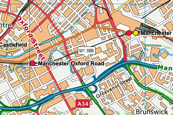 M1 3BB map - OS VectorMap District (Ordnance Survey) M1 3BB map - OS VectorMap District (Ordnance Survey)