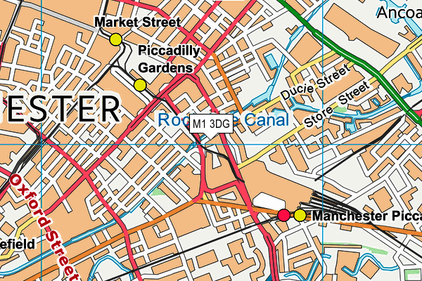 M1 3DG map - OS VectorMap District (Ordnance Survey) M1 3DG map - OS VectorMap District (Ordnance Survey)