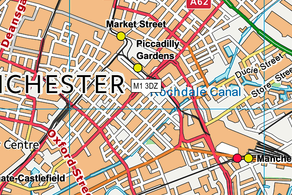 M1 3DZ map - OS VectorMap District (Ordnance Survey) M1 3DZ map - OS VectorMap District (Ordnance Survey)