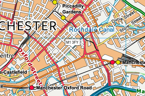 M1 3FY map - OS VectorMap District (Ordnance Survey) M1 3FY map - OS VectorMap District (Ordnance Survey)