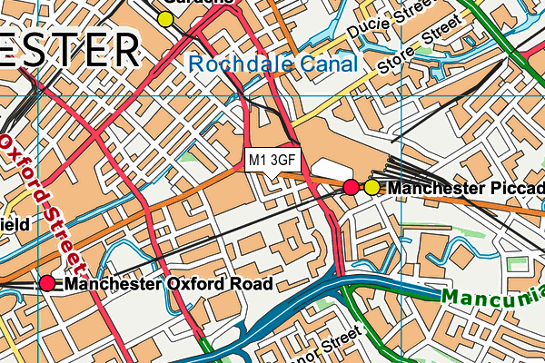 M1 3GF map - OS VectorMap District (Ordnance Survey) M1 3GF map - OS VectorMap District (Ordnance Survey)