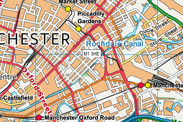 M1 3HE map - OS VectorMap District (Ordnance Survey) M1 3HE map - OS VectorMap District (Ordnance Survey)