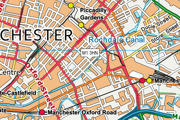 M1 3HN map - OS VectorMap District (Ordnance Survey) M1 3HN map - OS VectorMap District (Ordnance Survey)
