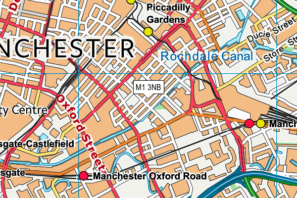 M1 3NB map - OS VectorMap District (Ordnance Survey) M1 3NB map - OS VectorMap District (Ordnance Survey)