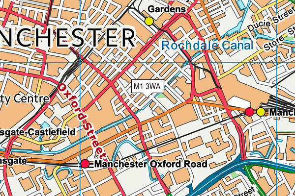 M1 3WA map - OS VectorMap District (Ordnance Survey) M1 3WA map - OS VectorMap District (Ordnance Survey)