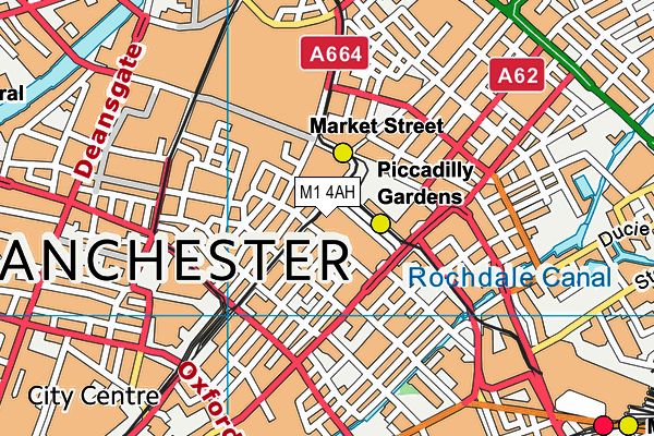 M1 4AH map - OS VectorMap District (Ordnance Survey) M1 4AH map - OS VectorMap District (Ordnance Survey)